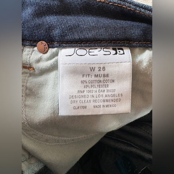 NWT Joe's Womens Muse Fit Flare Jeans High Rise Denim Dark Wash Blue Size 26 - Picture 8 of 8